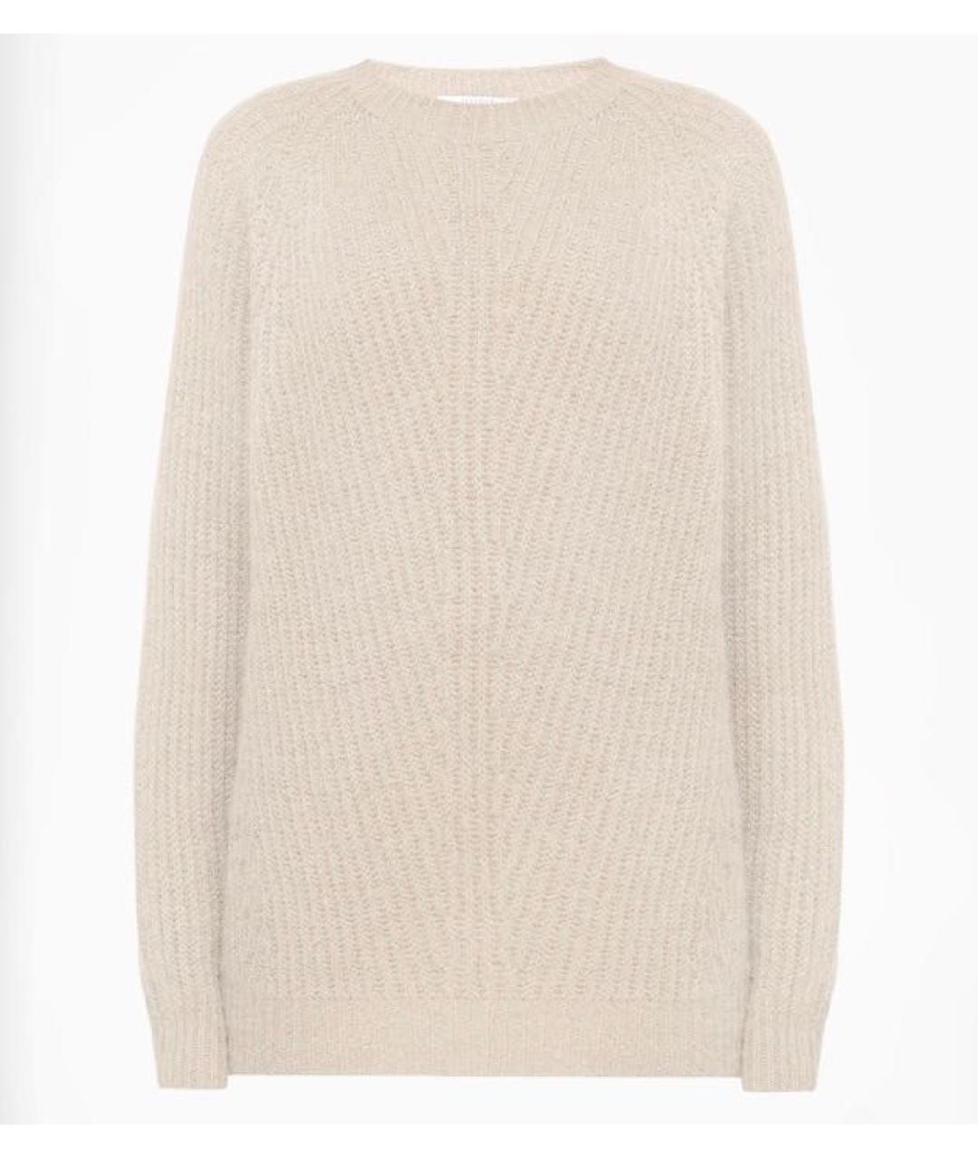 PESERICO Бежевый шерстяной джемпер / свитер, фото 9