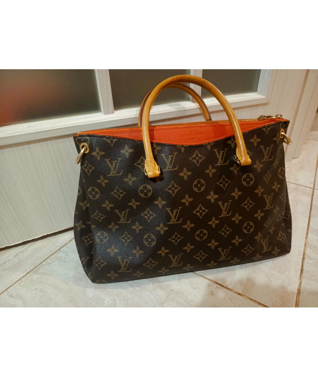 LOUIS VUITTON Коричневая бархатная сумка с короткими ручками, фото 5