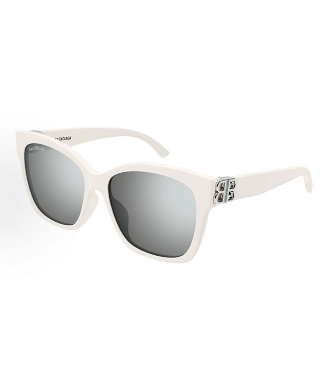 BALENCIAGA Белые пластиковые солнцезащитные очки, фото 5