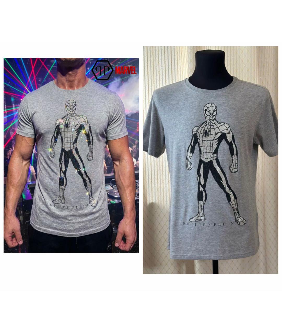 PHILIPP PLEIN Серая футболка, фото 2