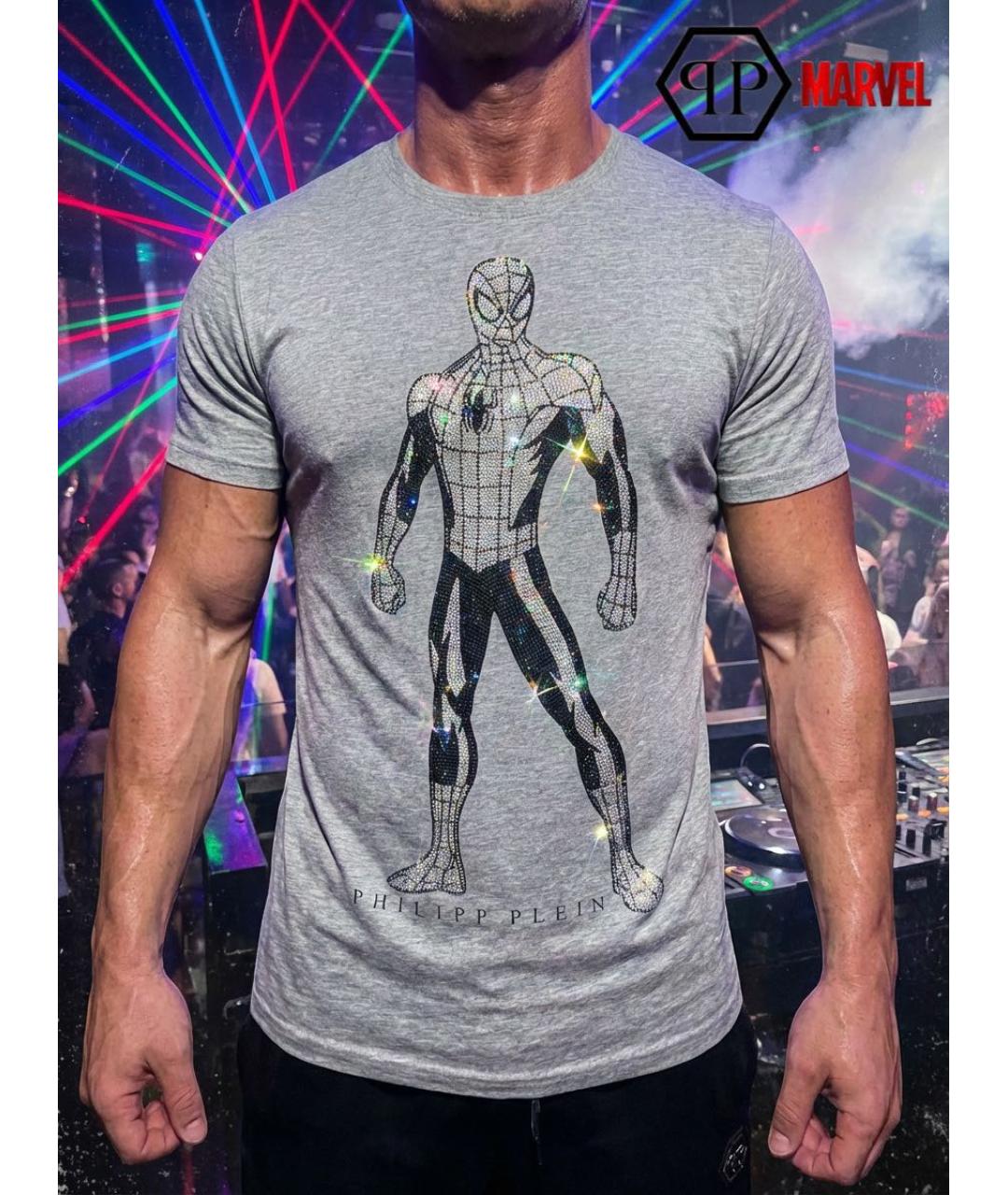 PHILIPP PLEIN Серая футболка, фото 5