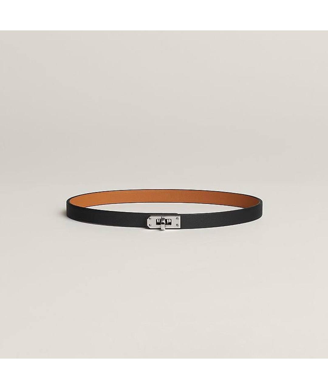 HERMES Черный кожаный чокер, фото 5