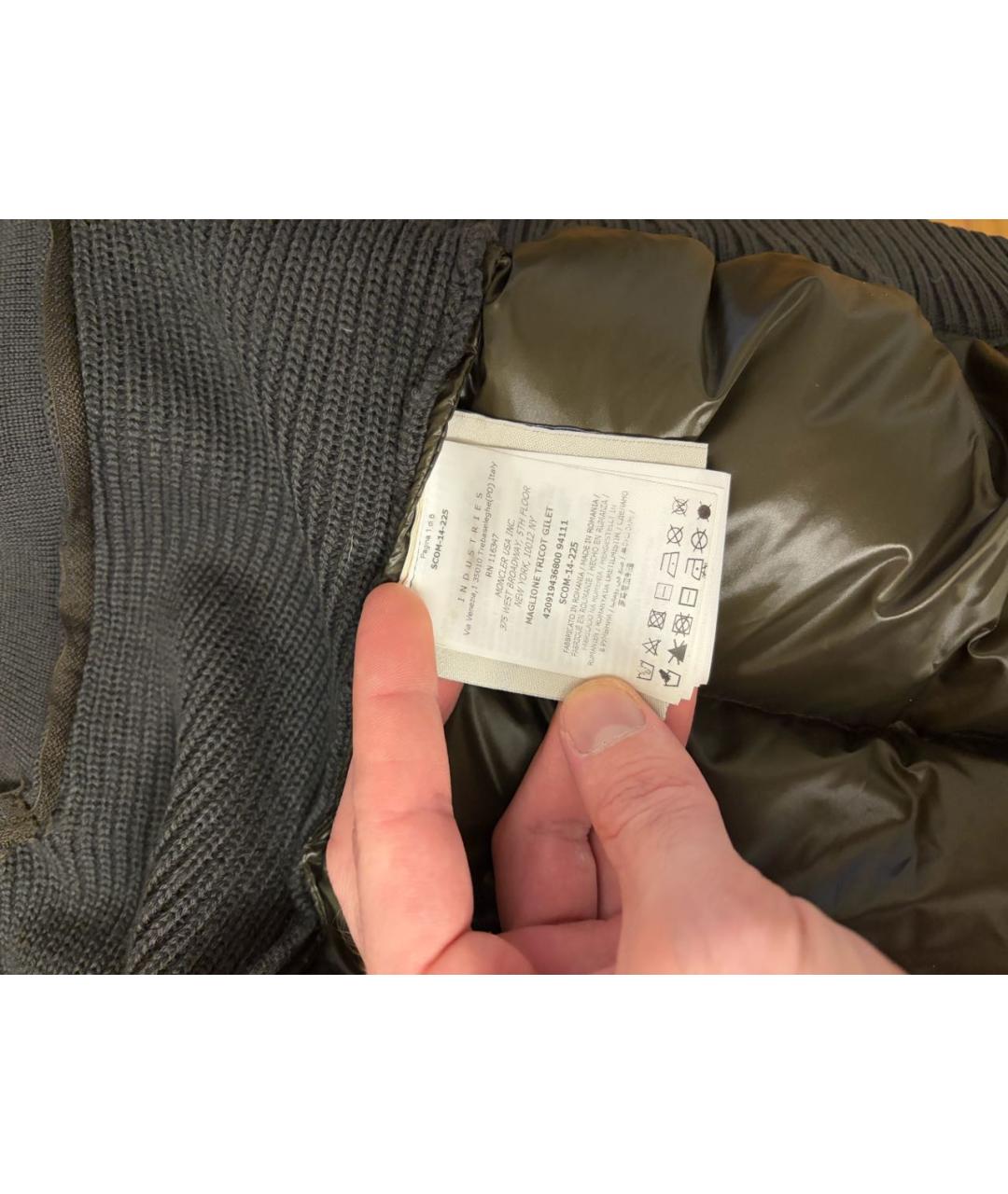 MONCLER Хаки жилет, фото 7