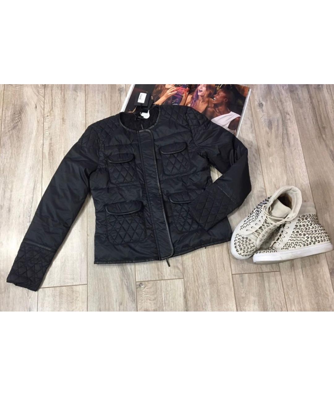 TWIN-SET Черная полиэстеровая куртка, фото 4