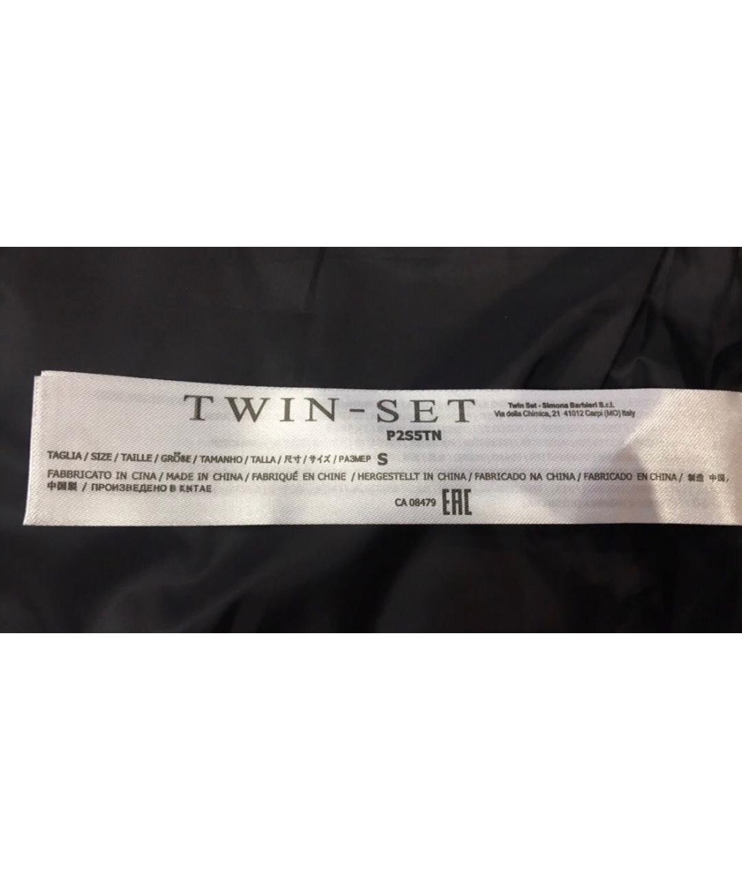 TWIN-SET Черная полиэстеровая куртка, фото 7