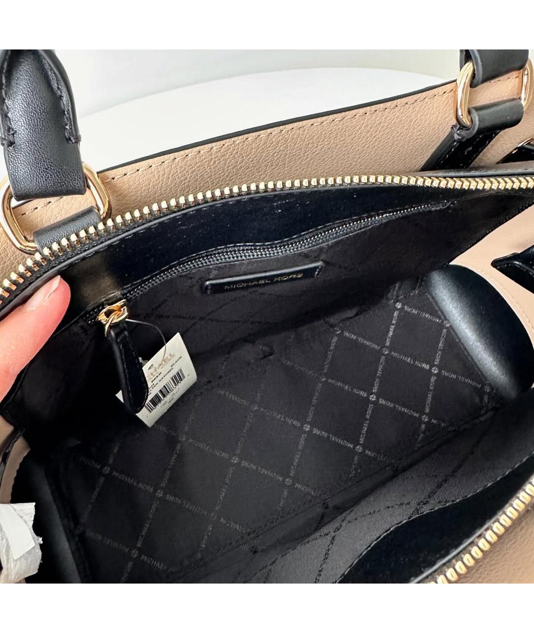 MICHAEL KORS Черная кожаная сумка с короткими ручками, фото 8