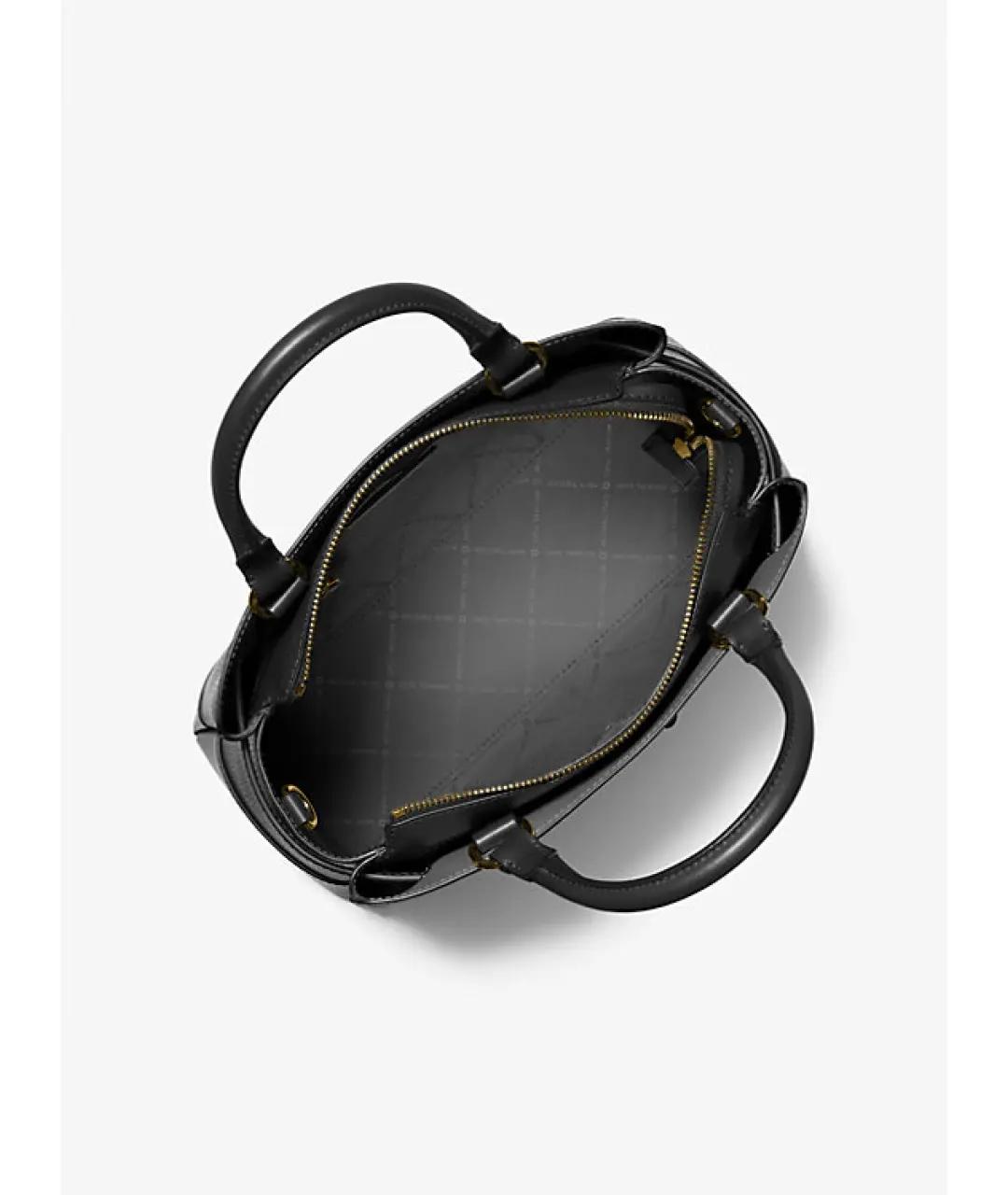 MICHAEL KORS Черная кожаная сумка с короткими ручками, фото 3