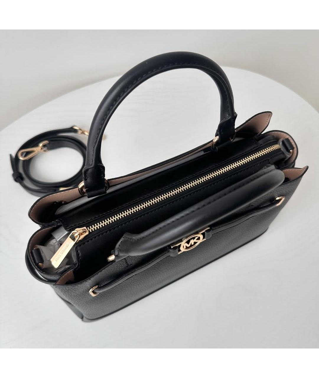 MICHAEL KORS Черная кожаная сумка с короткими ручками, фото 6