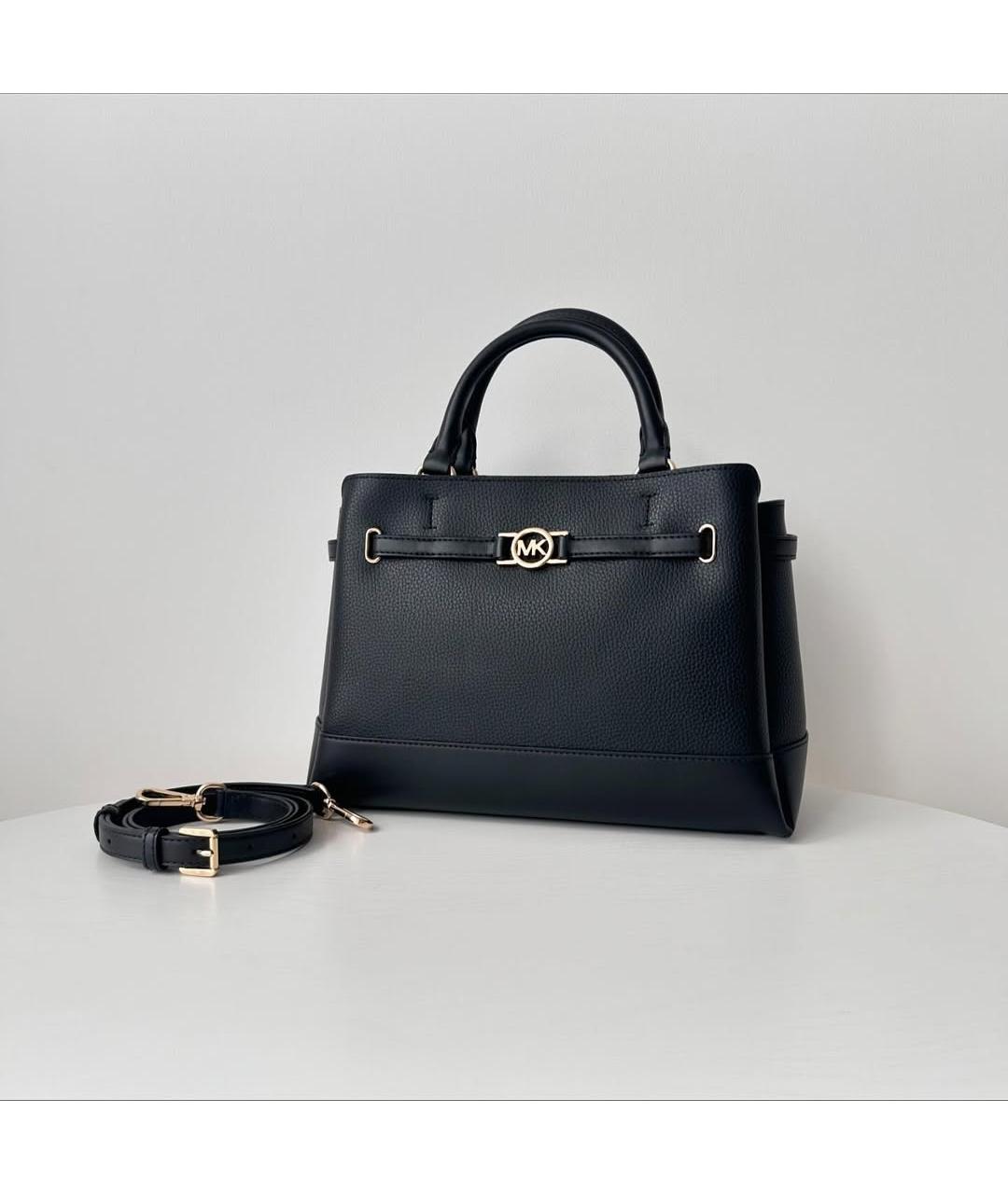 MICHAEL KORS Черная кожаная сумка с короткими ручками, фото 4