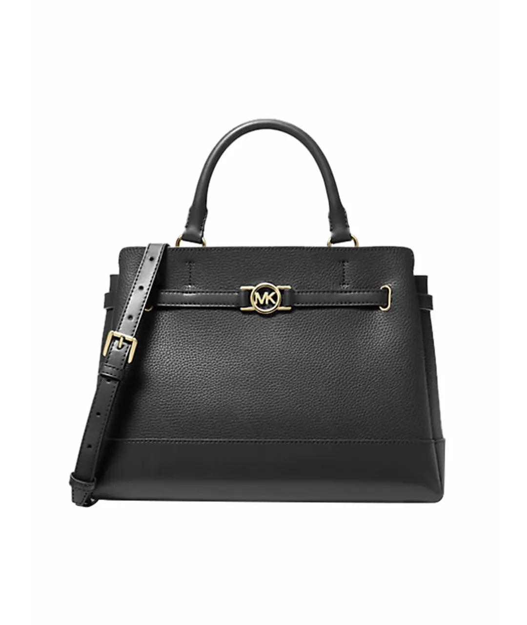 MICHAEL KORS Черная кожаная сумка с короткими ручками, фото 1