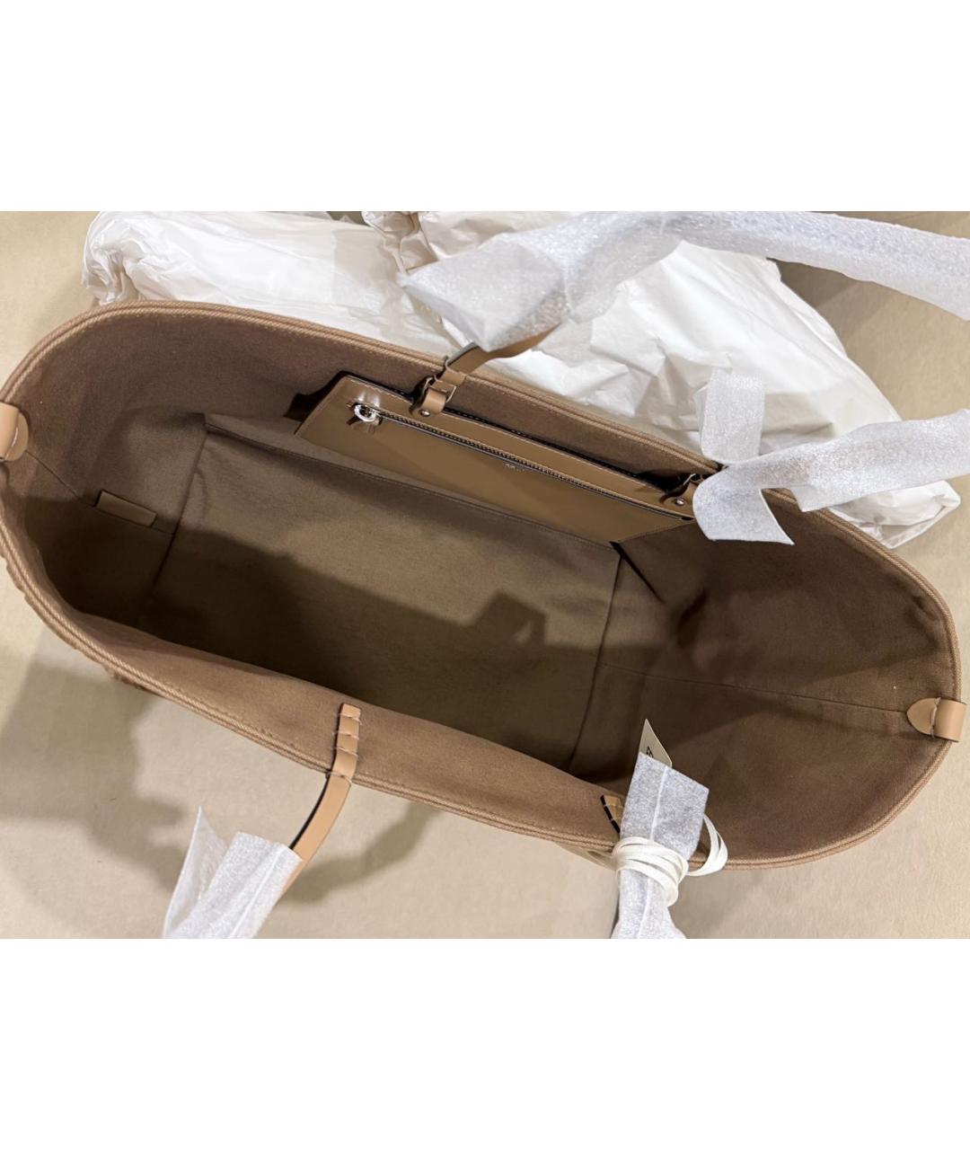 FENDI Коричневая сумка с короткими ручками, фото 4
