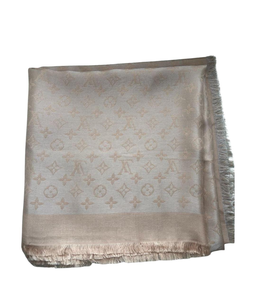 LOUIS VUITTON Коралловый шерстяной платок, фото 1