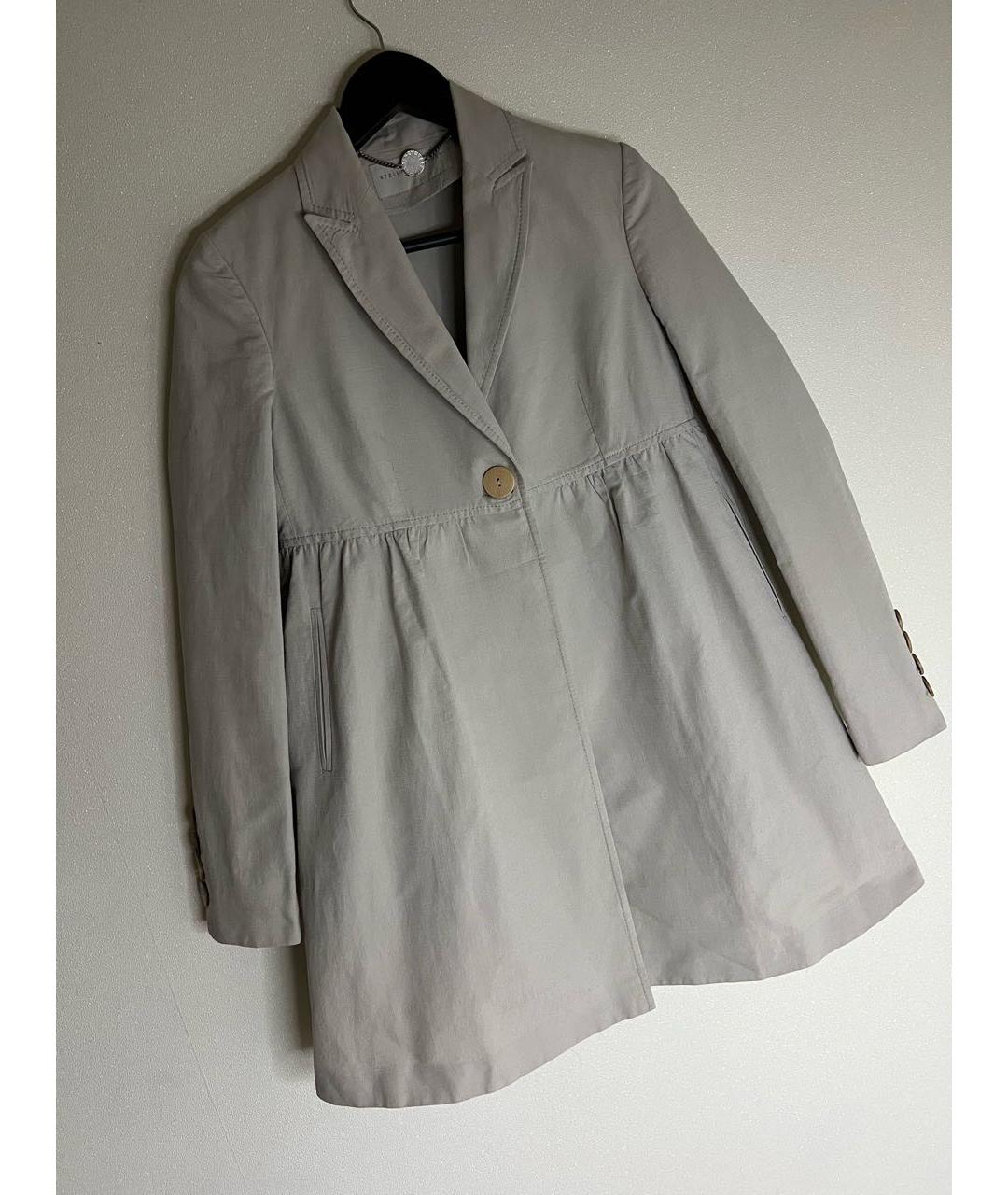 STELLA MCCARTNEY Серое хлопковое пальто, фото 2