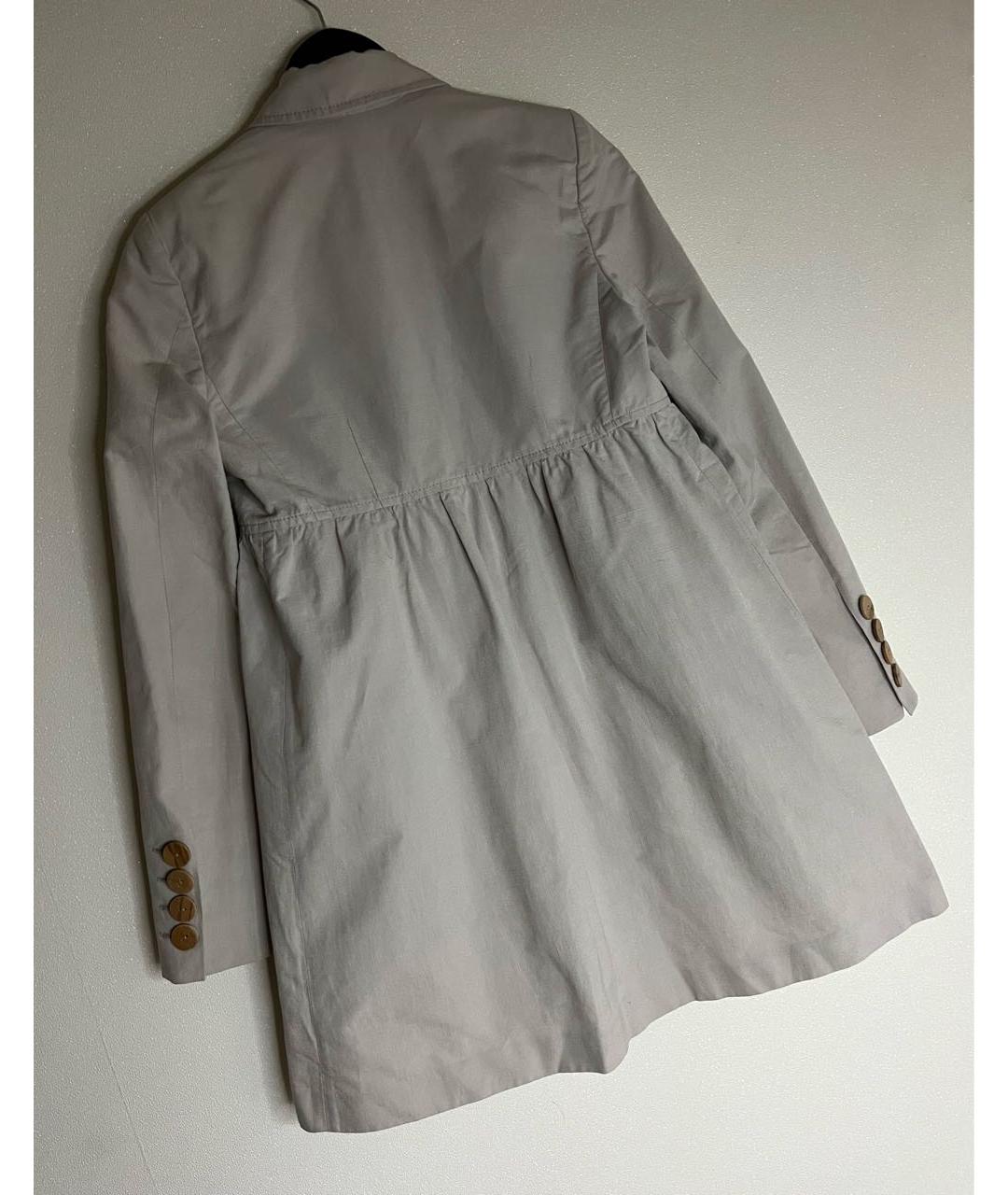 STELLA MCCARTNEY Серое хлопковое пальто, фото 3
