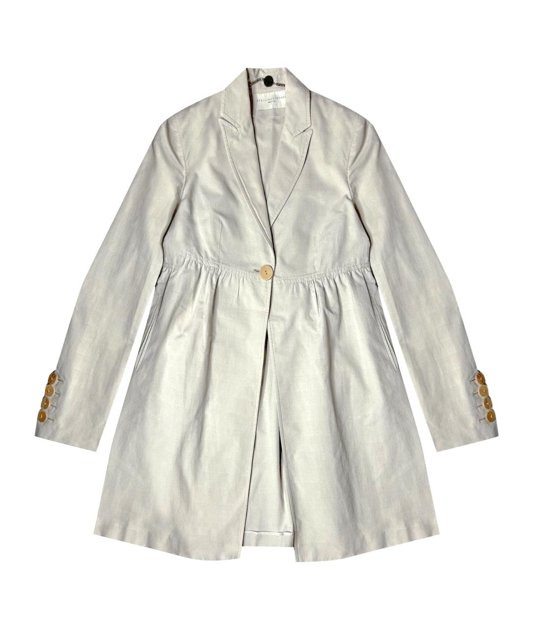 STELLA MCCARTNEY Серое хлопковое пальто, фото 1