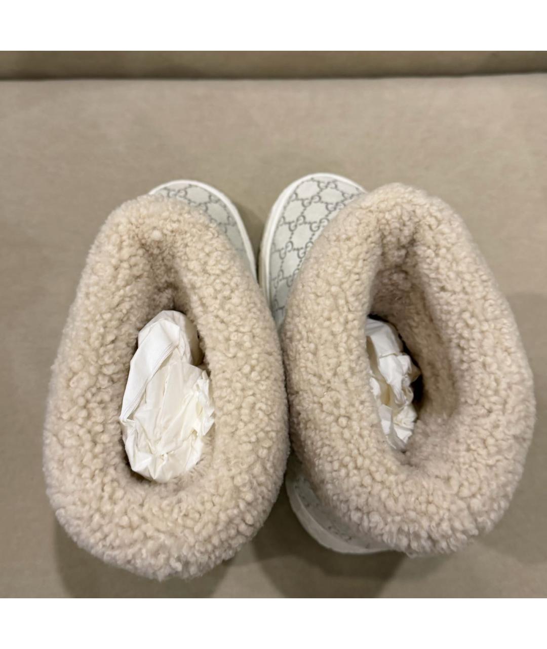 GUCCI Бежевые замшевые полусапоги, фото 3