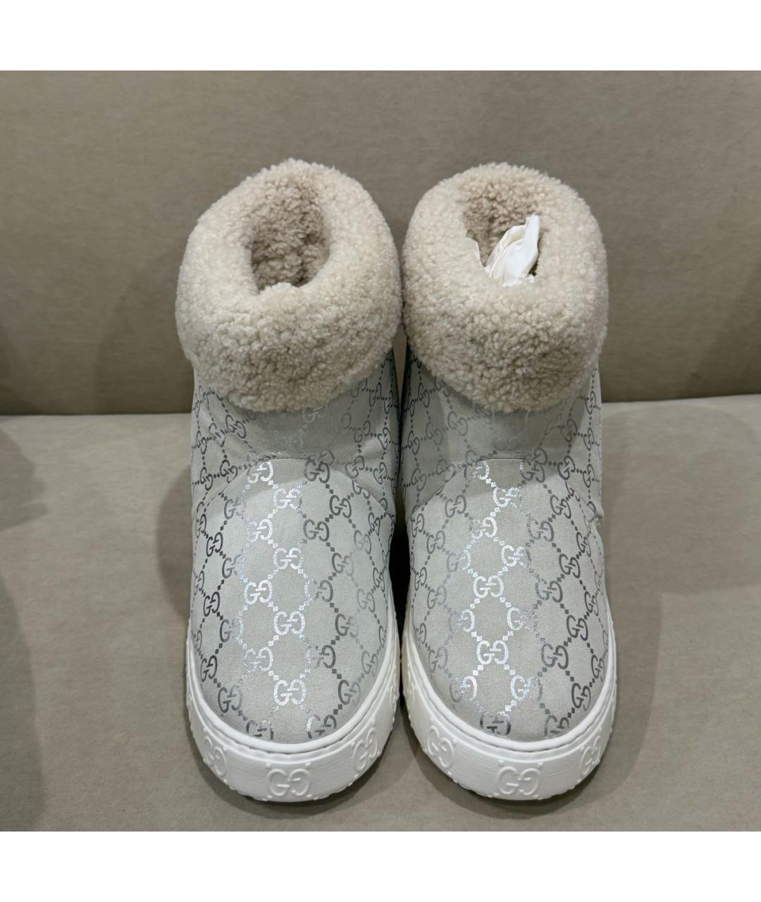 GUCCI Бежевые замшевые полусапоги, фото 2