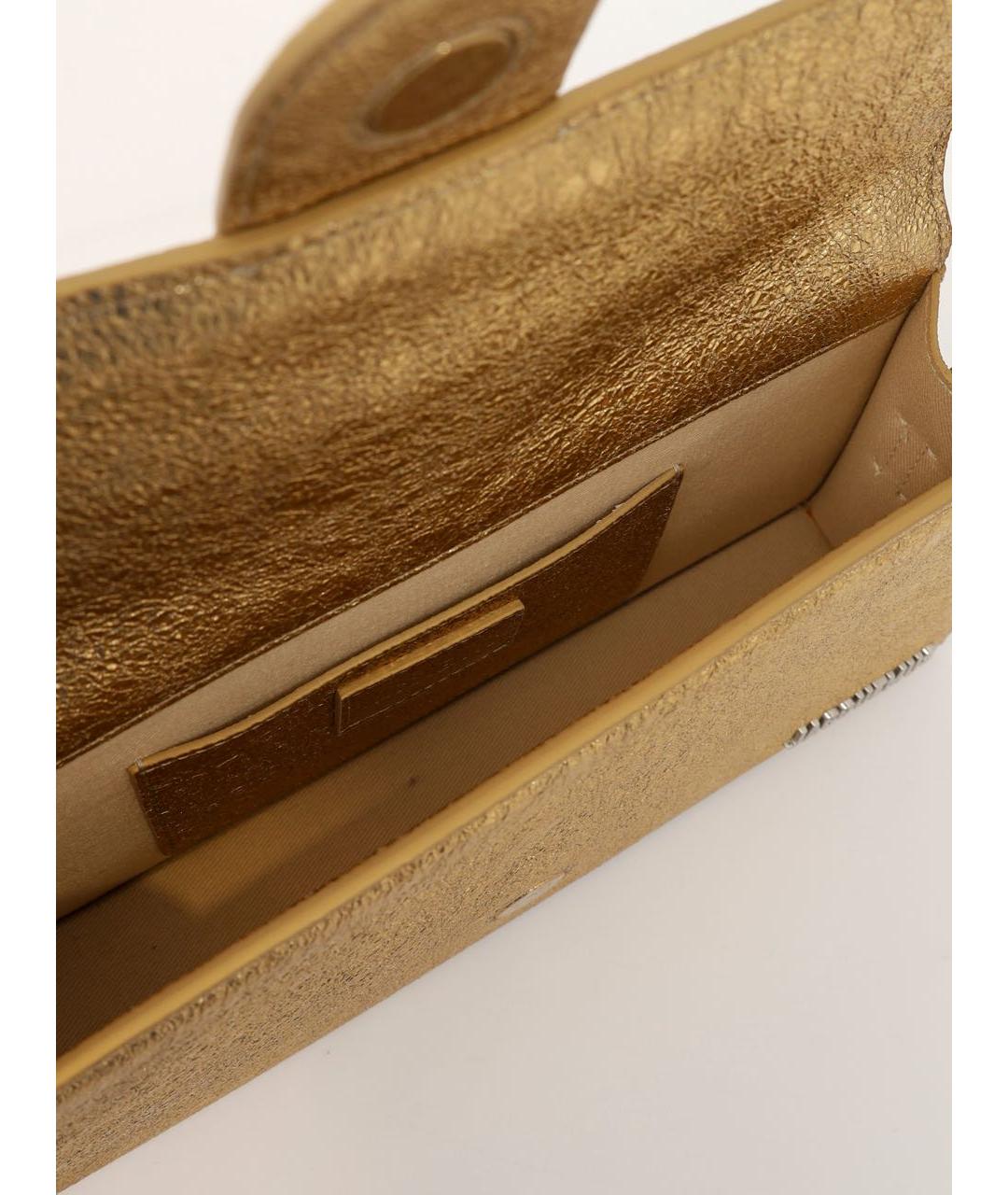 JACQUEMUS Золотая кожаная сумка через плечо, фото 4