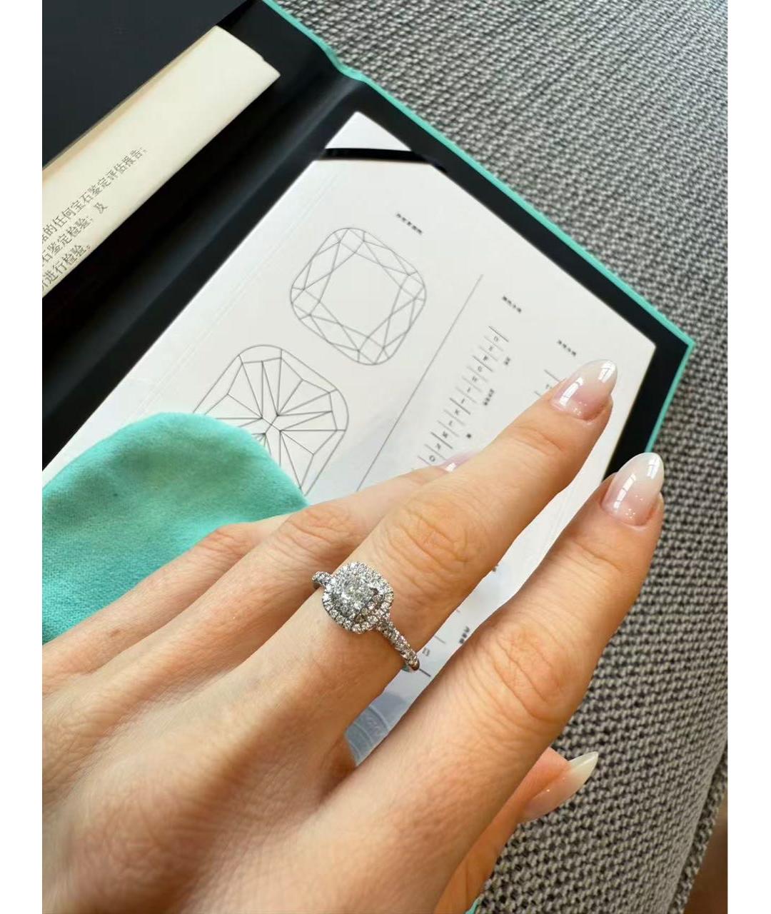 TIFFANY&CO Серебряное платиновое кольцо, фото 5