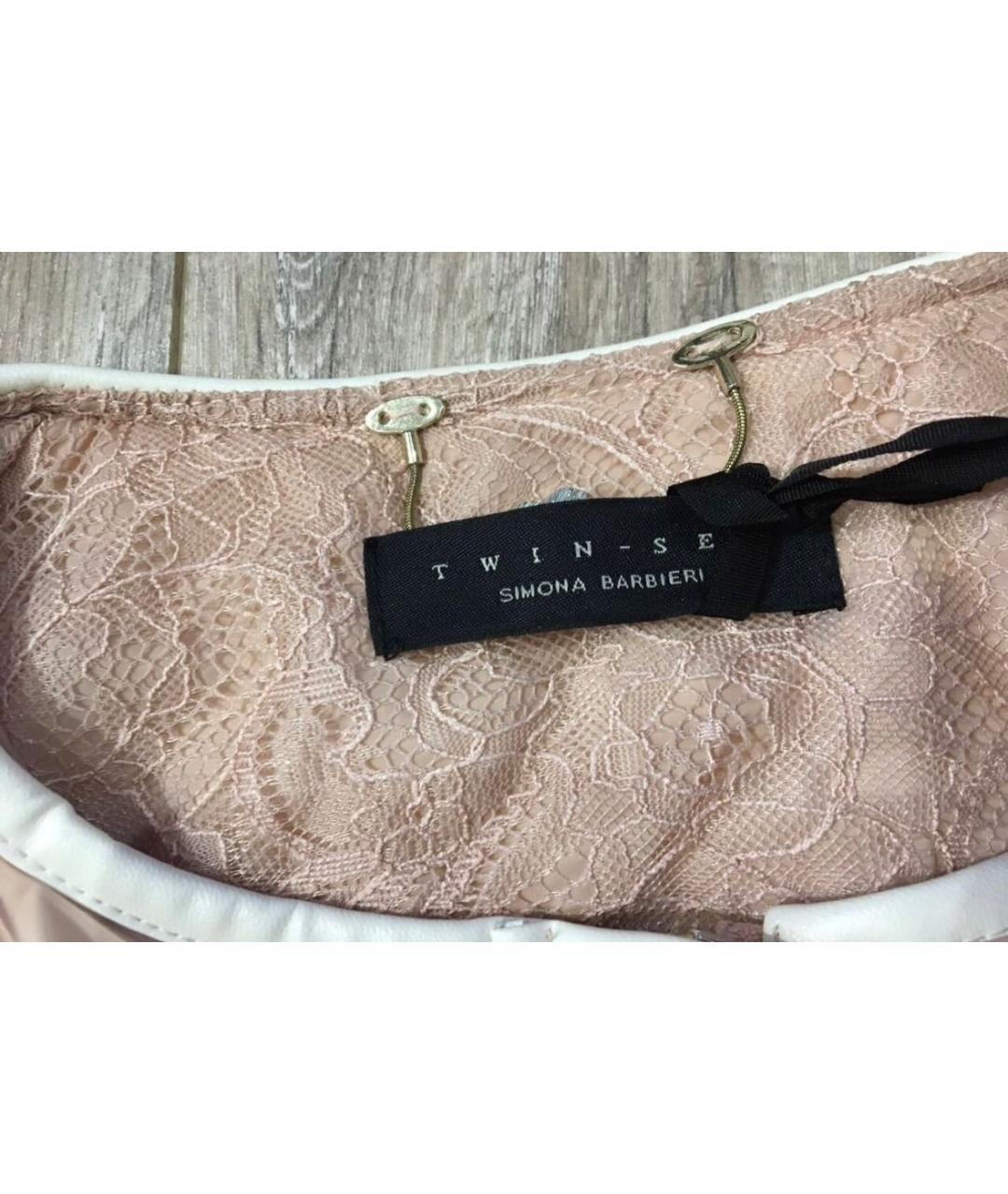 TWIN-SET Коралловая полиэстеровая куртка, фото 4