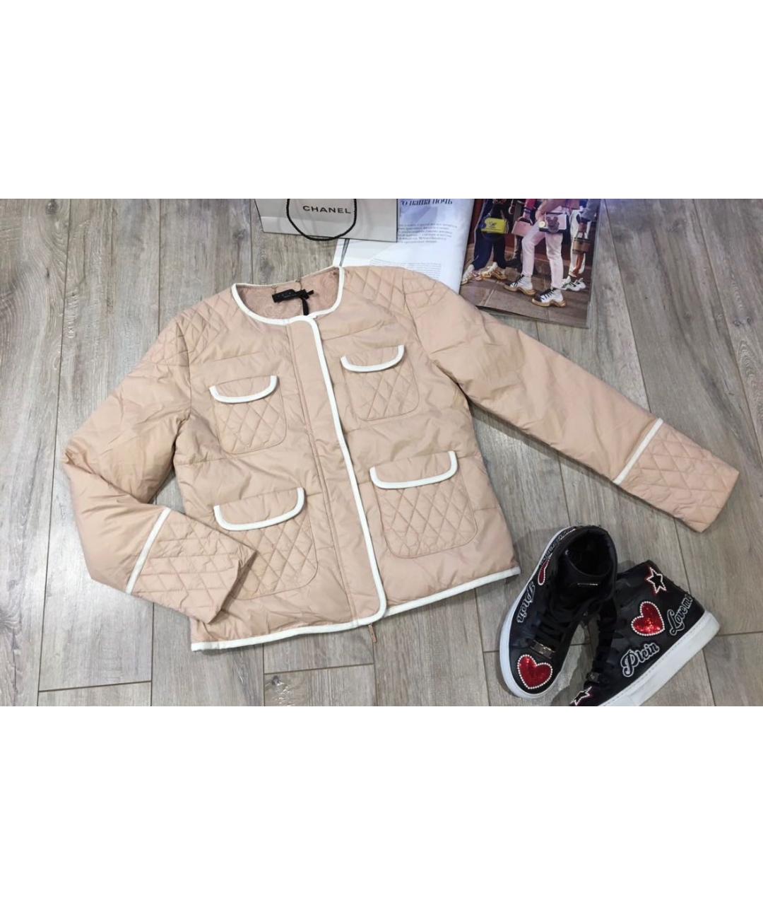 TWIN-SET Коралловая полиэстеровая куртка, фото 3