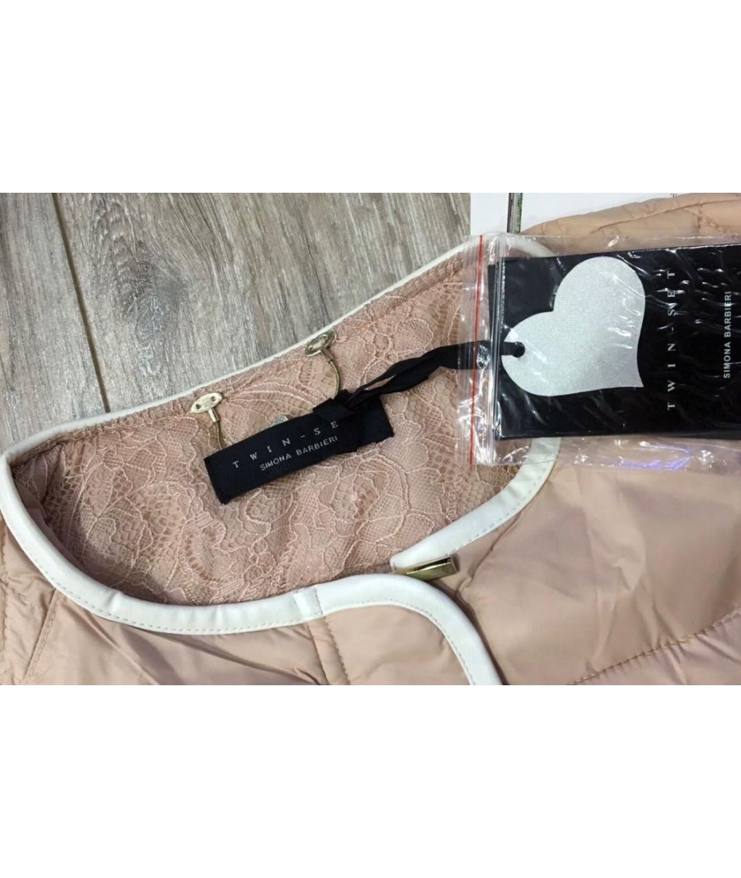 TWIN-SET Коралловая полиэстеровая куртка, фото 8