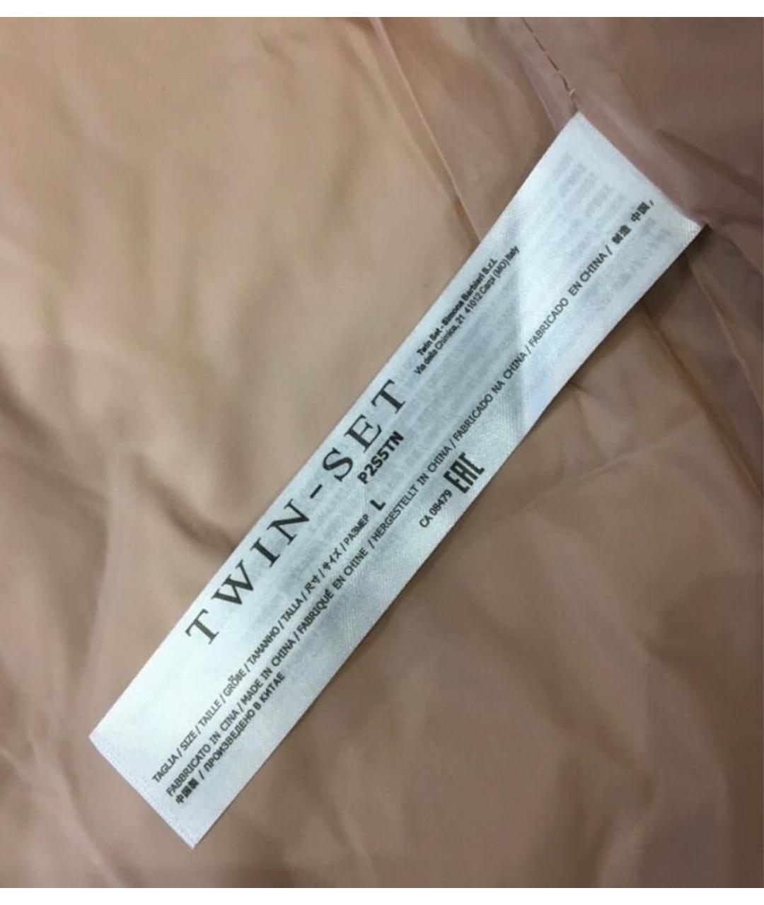 TWIN-SET Коралловая полиэстеровая куртка, фото 7