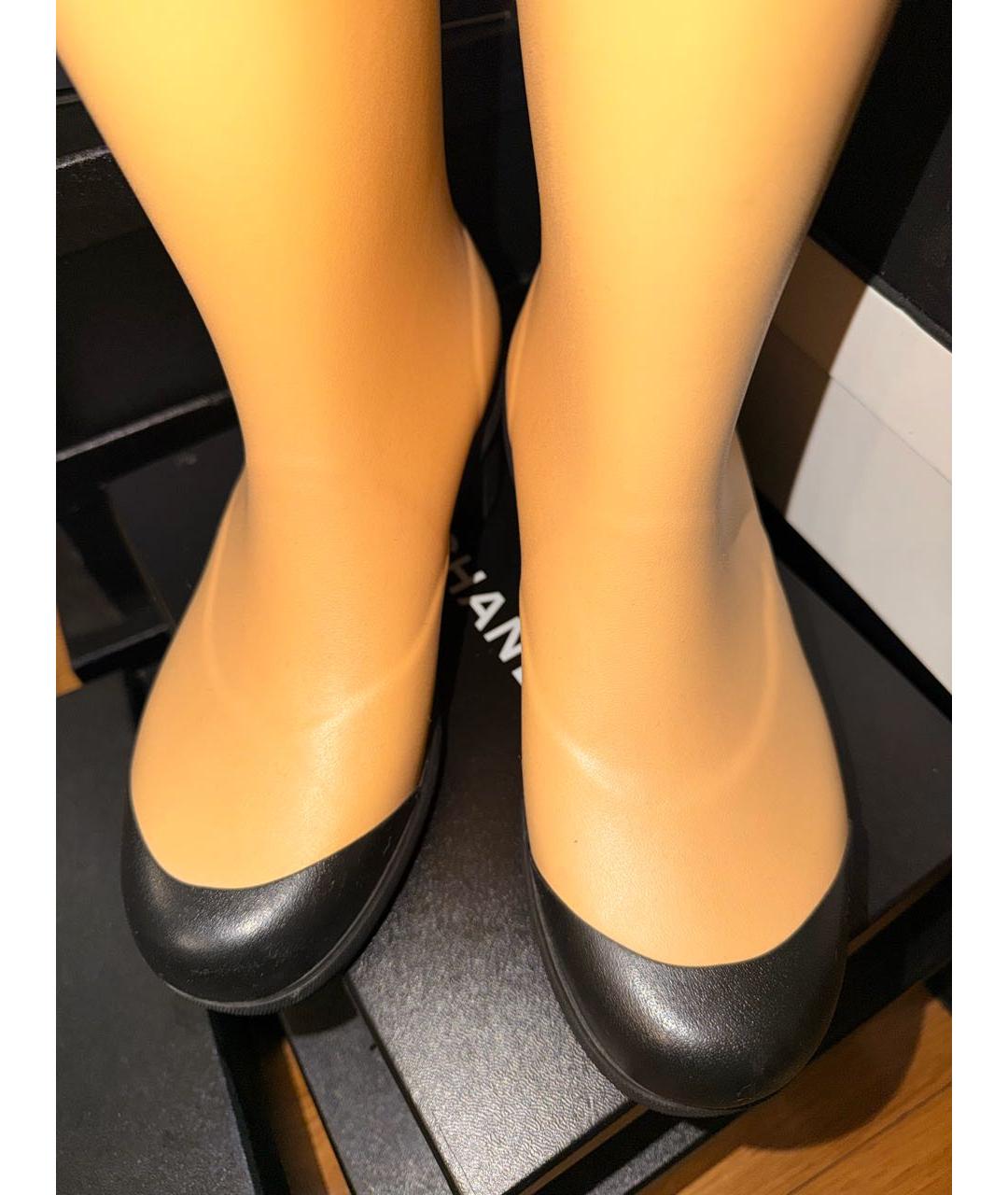 CHANEL Бежевые резиновые сапоги, фото 3