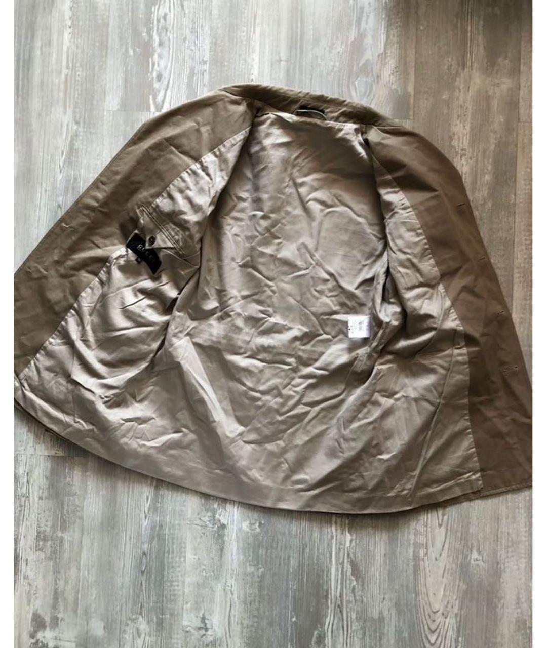 GUCCI Бежевая хлопковая куртка, фото 5