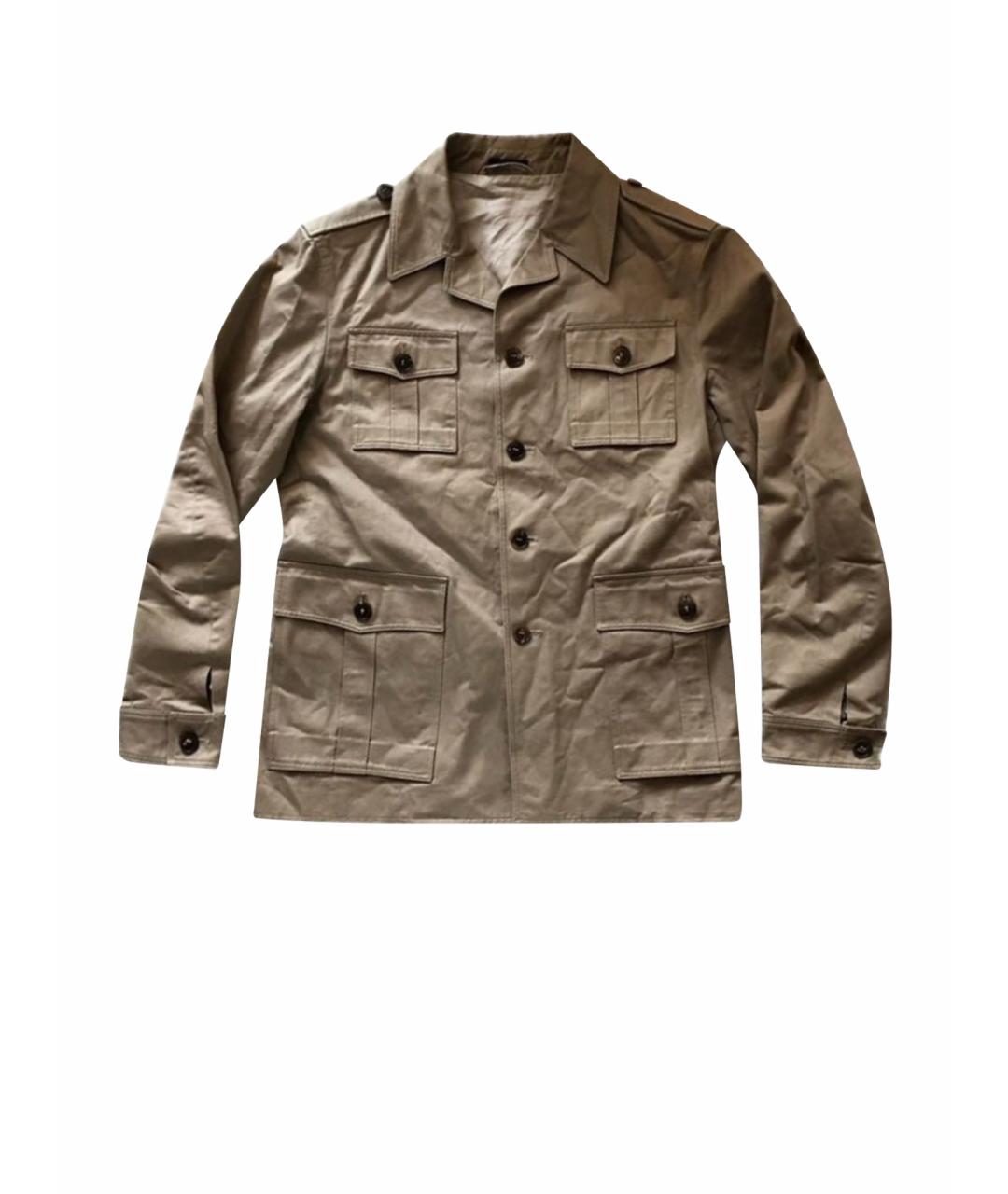 GUCCI Бежевая хлопковая куртка, фото 1