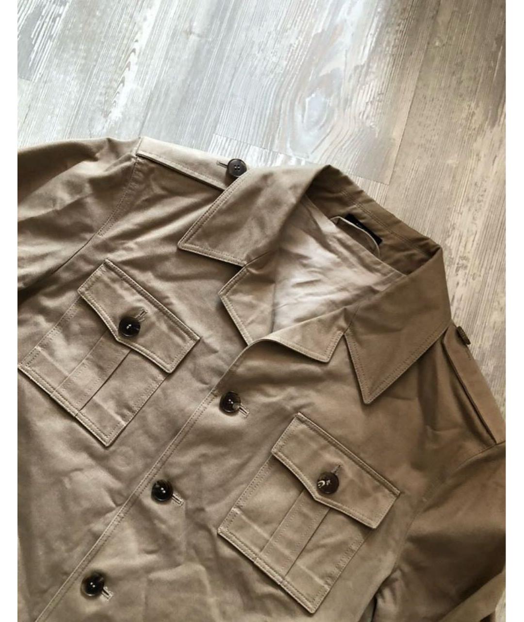GUCCI Бежевая хлопковая куртка, фото 2