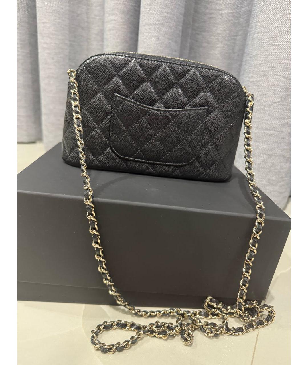 CHANEL Черная кожаная сумка через плечо, фото 3