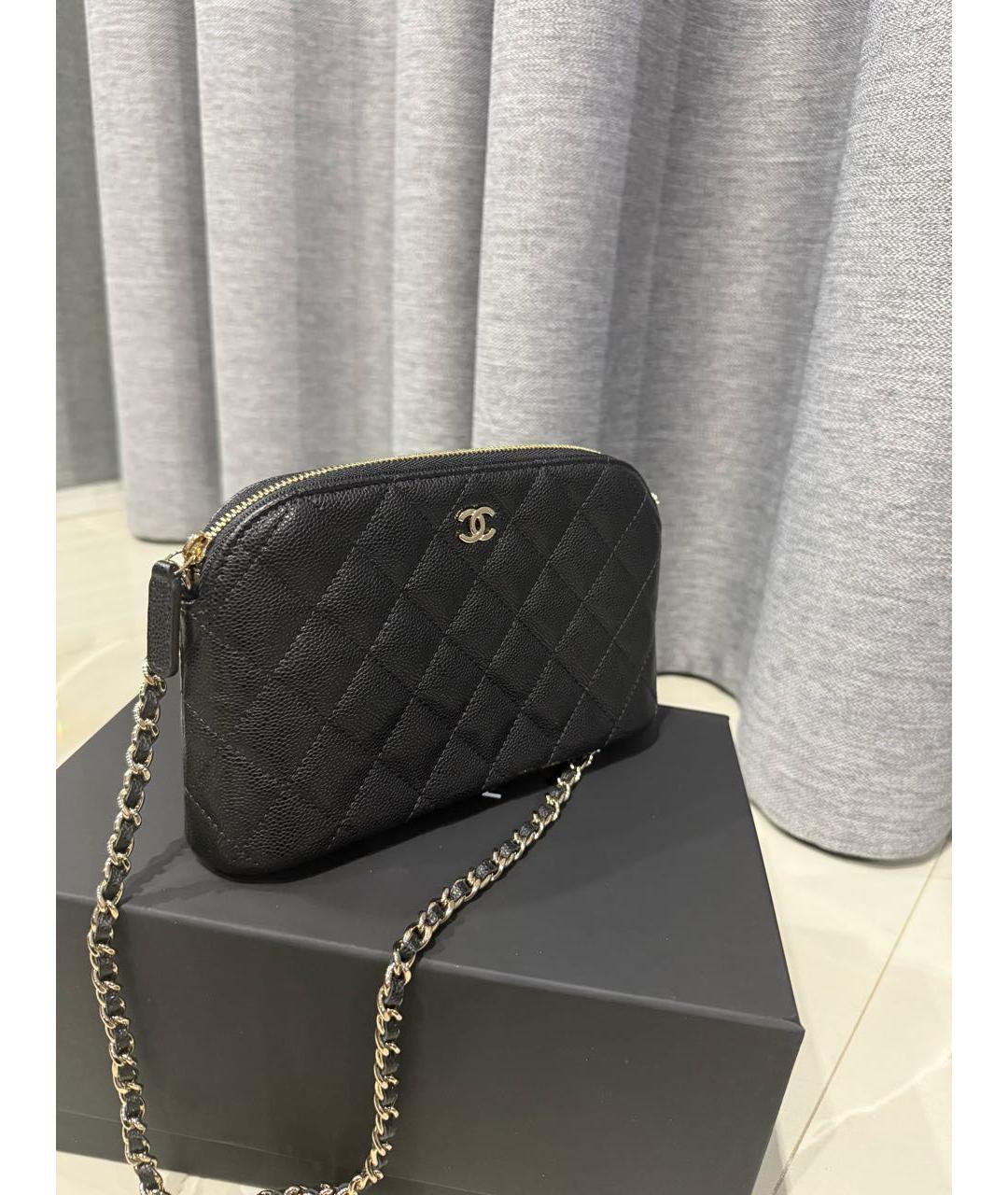CHANEL Черная кожаная сумка через плечо, фото 2