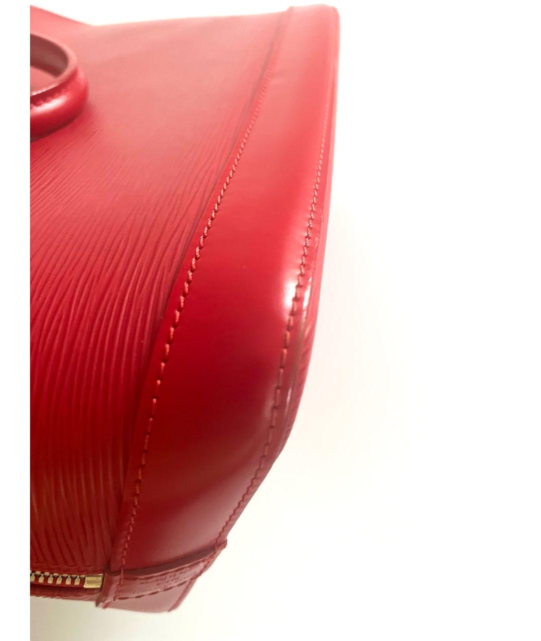 LOUIS VUITTON Красная кожаная сумка с короткими ручками, фото 6