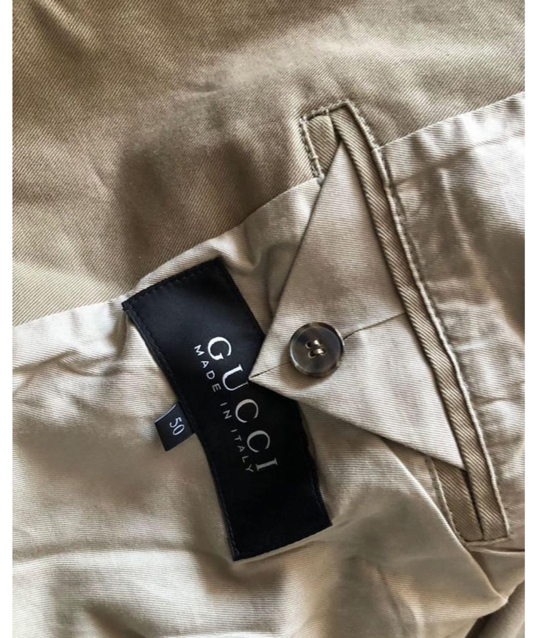 GUCCI Бежевая хлопковая куртка, фото 7