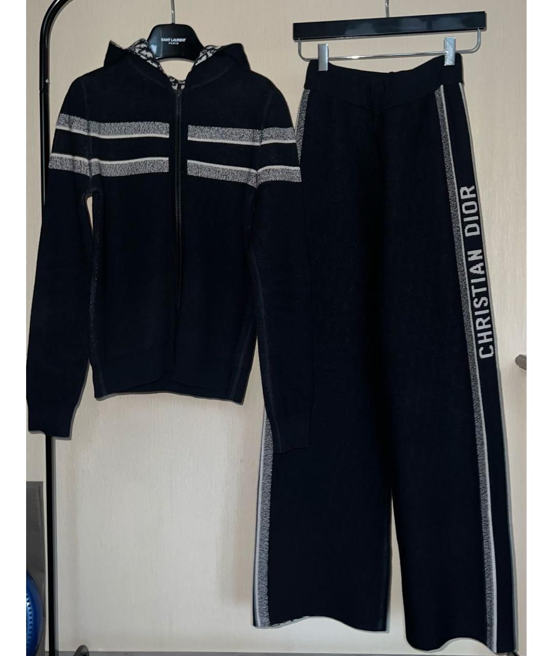 CHRISTIAN DIOR Темно-синий кашемировый костюм с брюками, фото 2