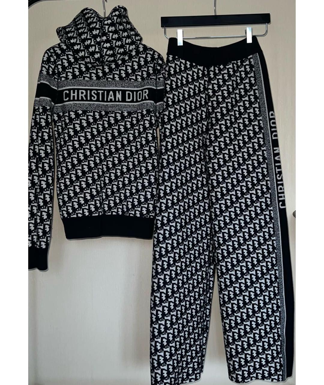 CHRISTIAN DIOR Темно-синий кашемировый костюм с брюками, фото 4