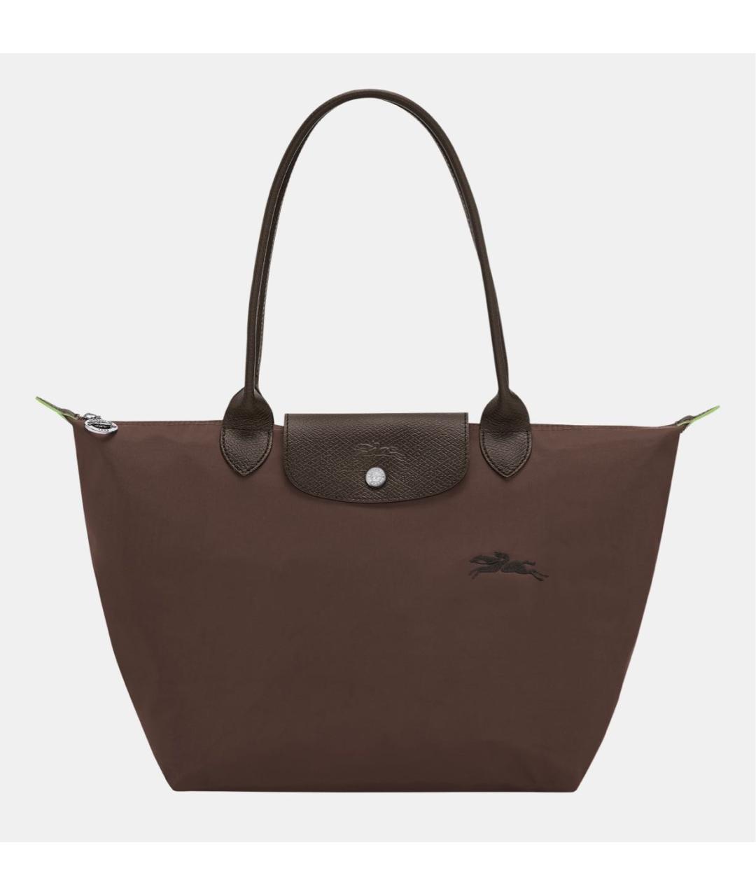 LONGCHAMP Коричневая тканевая сумка тоут, фото 8