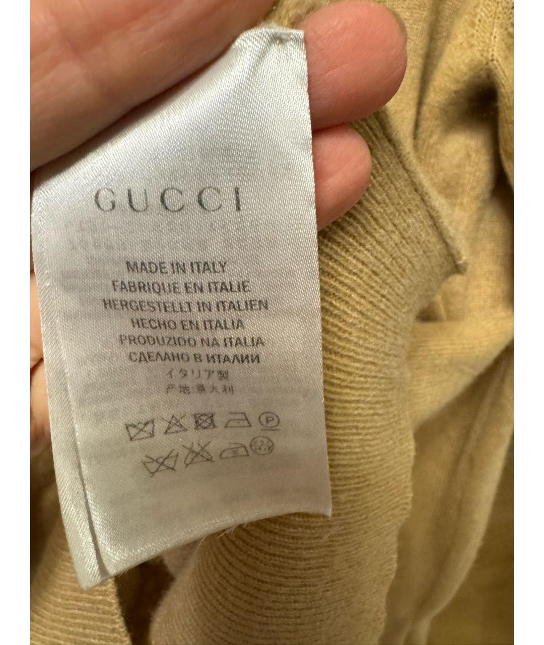 GUCCI Коричневый кашемировый джемпер / свитер, фото 3