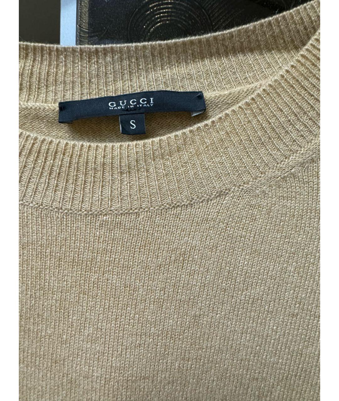 GUCCI Коричневый кашемировый джемпер / свитер, фото 2