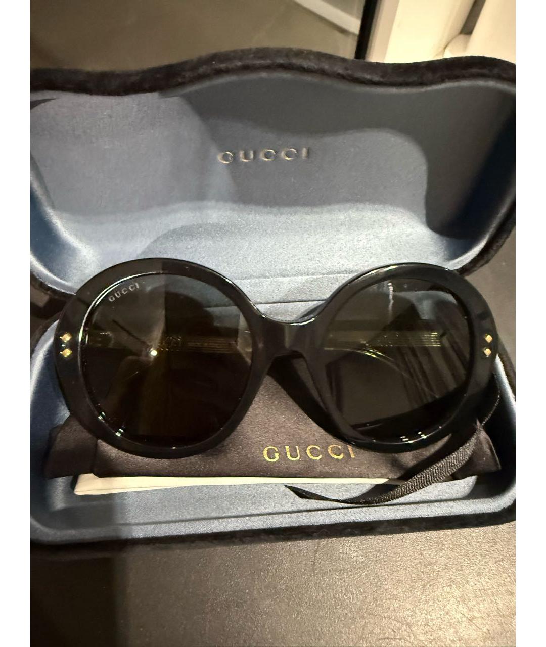 GUCCI Черные пластиковые солнцезащитные очки, фото 3