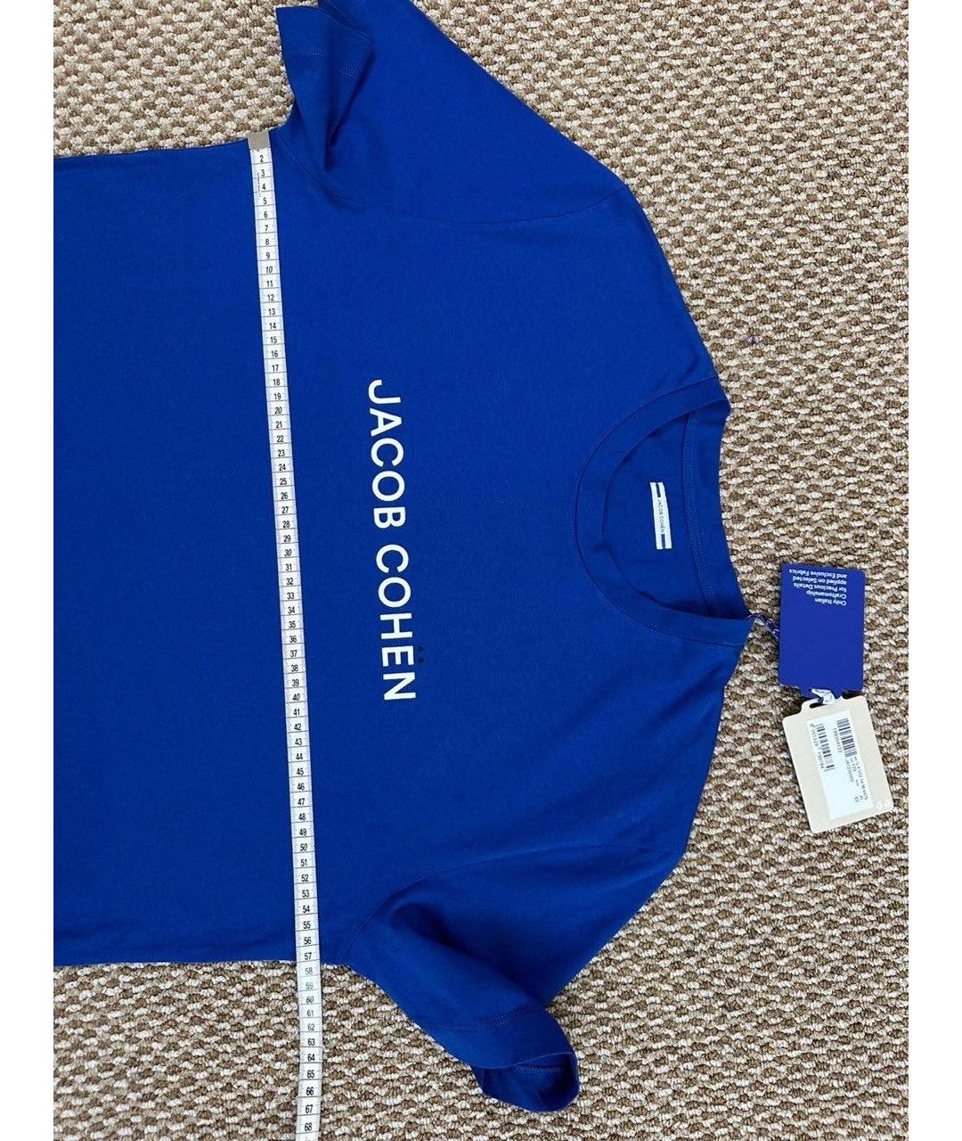 JACOB COHEN Синяя хлопковая футболка, фото 6