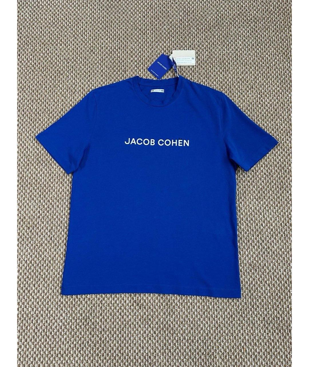 JACOB COHEN Синяя хлопковая футболка, фото 3