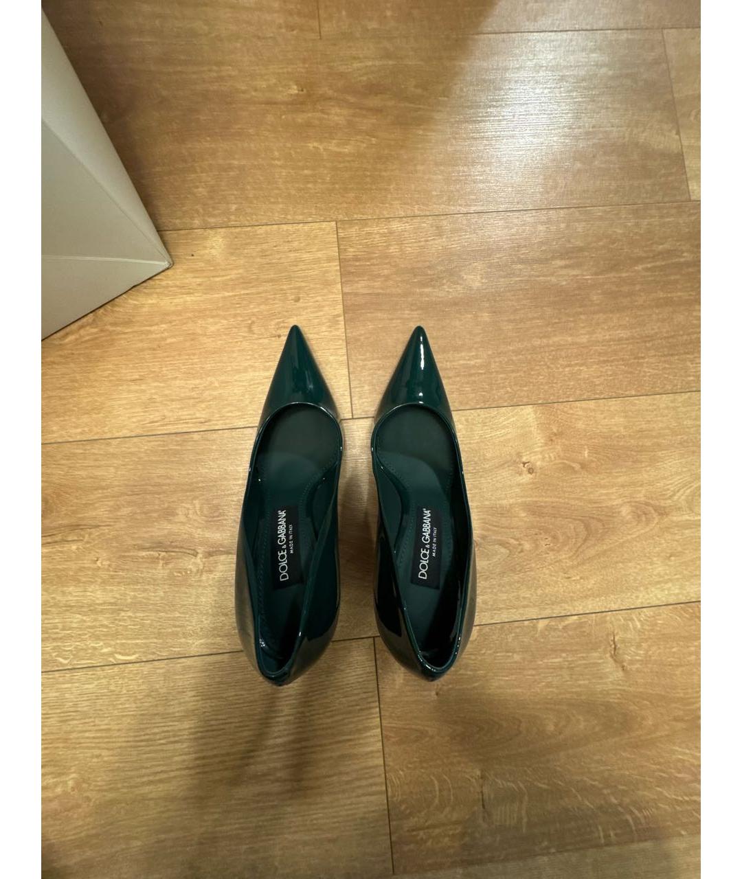 DOLCE&GABBANA Зеленые туфли из лакированной кожи, фото 3