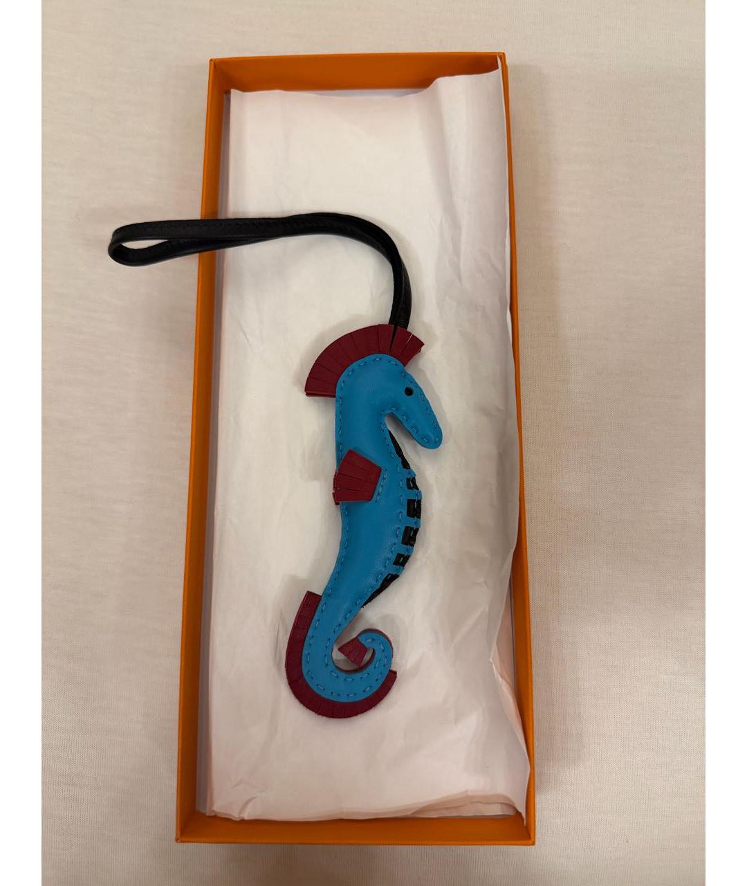 HERMES Синий брелок, фото 2