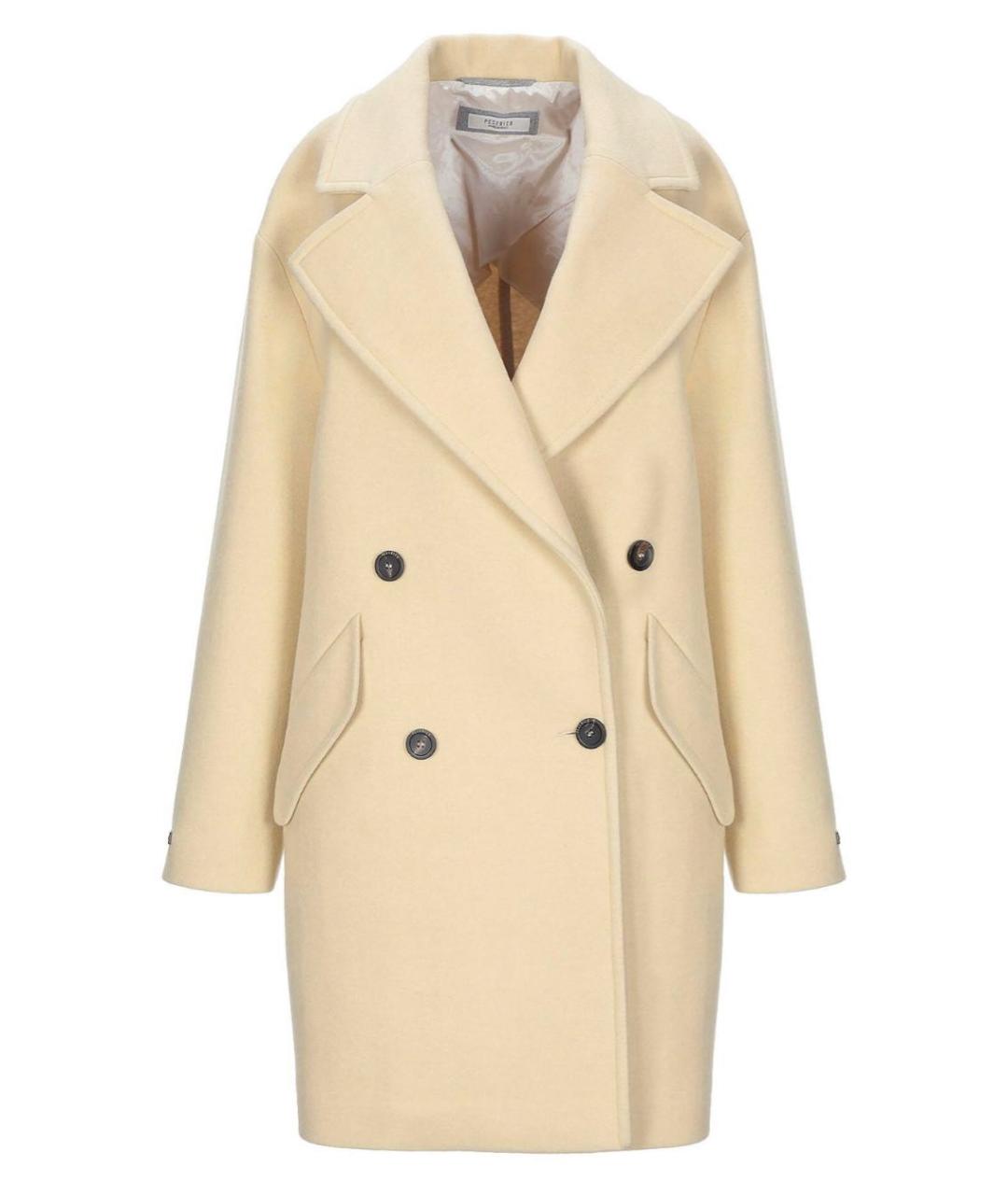 PESERICO Желтое шерстяное пальто, фото 1