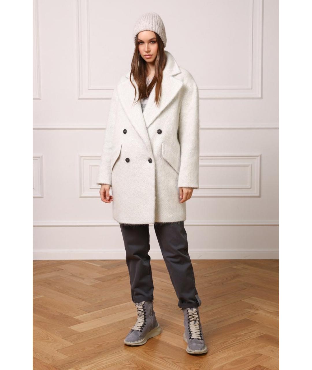 PESERICO Желтое шерстяное пальто, фото 3