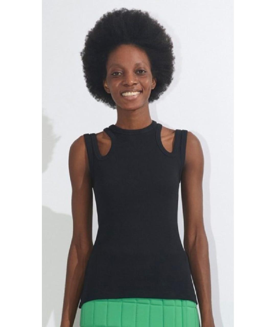 A.W.A.K.E. MODE Черная хлопковая майка, фото 2