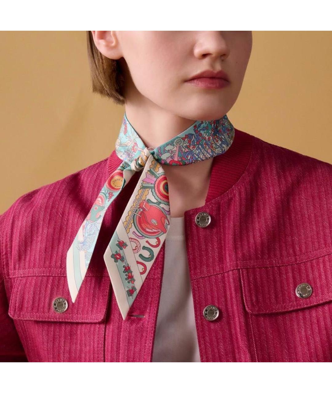 HERMES Мульти шелковый платок, фото 3