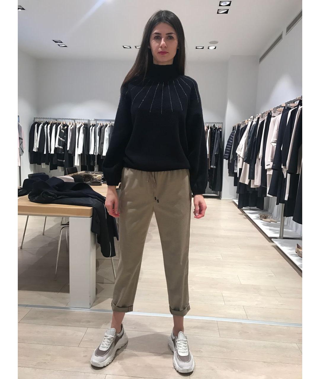 PESERICO Темно-синий шерстяной джемпер / свитер, фото 3